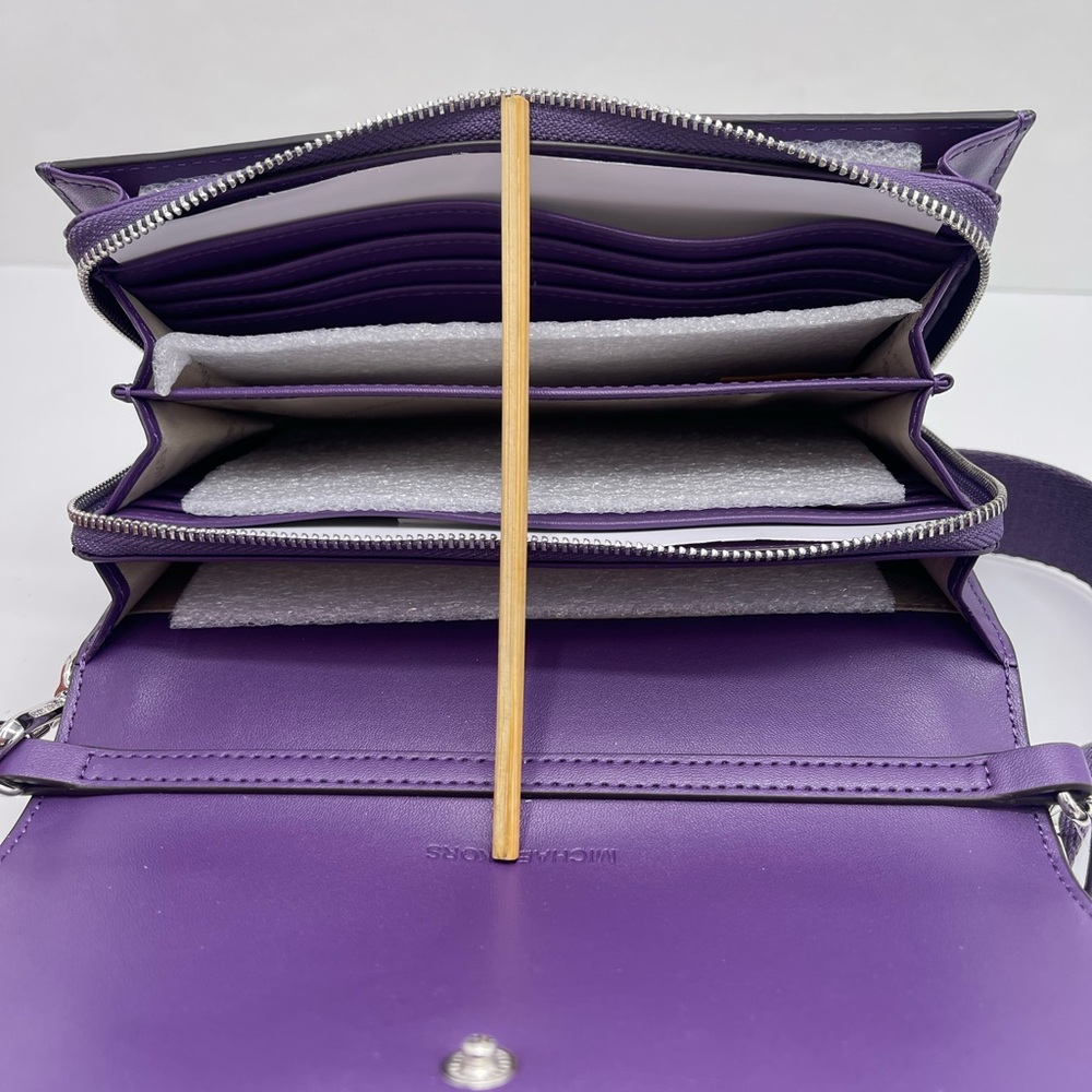 Michael Kors Purple Gradient Signature Crossbody Bag - Picture 7 of 16